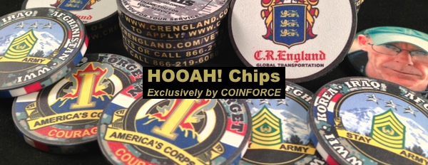 HOOAH! Chips, Military Poker Chips, Poker Chips